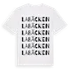 White t-shirt med Labäcken ordlek t-shirt