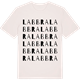 Vintage White t-shirt med Labbra ordlek t-shirt