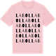 Pink Cotton t-shirt med Labol ordlek t-shirt