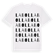 White t-shirt med Labol ordlek t-shirt