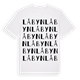 White t-shirt med Låbyn ordlek t-shirt