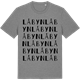 Mid Heather Gray t-shirt med Låbyn ordlek t-shirt