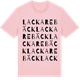 Pink Cotton t-shirt med Lackarebäck ordlek t-shirt