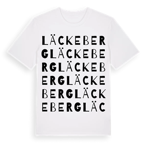 Läckeberg ordlek t-shirt – ekologisk bomull t-shirt från Pinshirt