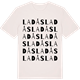 Vintage White t-shirt med Ladås ordlek t-shirt