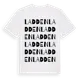 White t-shirt med Ladden ordlek t-shirt