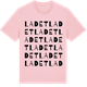 Pink Cotton t-shirt med Ladet ordlek t-shirt
