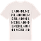 Vintage White t-shirt med Ladholmen ordlek t-shirt