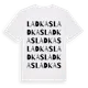 White t-shirt med Ladkas ordlek t-shirt