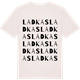 Vintage White t-shirt med Ladkas ordlek t-shirt