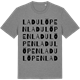 Mid Heather Gray t-shirt med Ladulöpen ordlek t-shirt