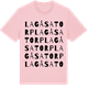 Pink Cotton t-shirt med Lagåsatorp ordlek t-shirt