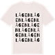 Vintage White t-shirt med Lågen ordlek t-shirt