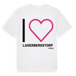 Jag älskar Lagerbergstorp t-shirt stort tryck – ekologisk bomull t-shirt från Pinshirt