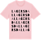 Pink Cotton t-shirt med Lagersdal ordlek t-shirt