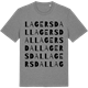 Mid Heather Gray t-shirt med Lagersdal ordlek t-shirt