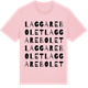 Pink Cotton t-shirt med Laggarebolet ordlek t-shirt