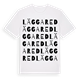 White t-shirt med Läggared ordlek t-shirt