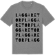 Mid Heather Gray t-shirt med Laggaretorp ordlek t-shirt