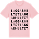 Pink Cotton t-shirt med Laggarhultet ordlek t-shirt