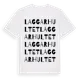 White t-shirt med Laggarhultet ordlek t-shirt