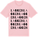 Pink Cotton t-shirt med Laggen ordlek t-shirt