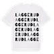 White t-shirt med Laggerud ordlek t-shirt