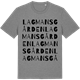 Mid Heather Gray t-shirt med Lagmansgården ordlek t-shirt