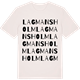 Vintage White t-shirt med Lagmansholm ordlek t-shirt