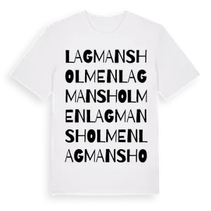 Lagmansholmen ordlek t-shirt – ekologisk bomull t-shirt från Pinshirt