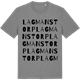 Mid Heather Gray t-shirt med Lagmanstorp ordlek t-shirt