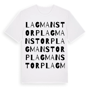 Lagmanstorp ordlek t-shirt – ekologisk bomull t-shirt från Pinshirt