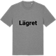 Mid Heather Gray t-shirt med Lägret fetstil t-shirt