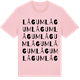 Pink Cotton t-shirt med Lågum ordlek t-shirt