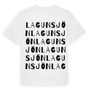 Lagunsjön ordlek t-shirt – ekologisk bomull t-shirt från Pinshirt