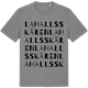 Mid Heather Gray t-shirt med Lahallsskären ordlek t-shirt