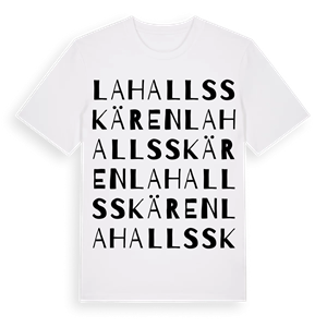 Lahallsskären ordlek t-shirt – ekologisk bomull t-shirt från Pinshirt