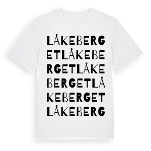 Låkeberget ordlek t-shirt – ekologisk bomull t-shirt från Pinshirt