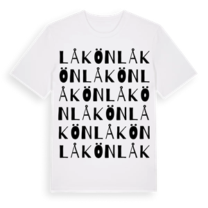 Låkön ordlek t-shirt – ekologisk bomull t-shirt från Pinshirt