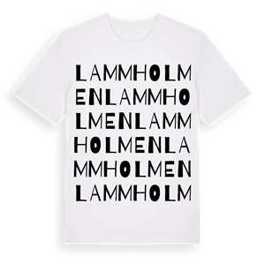Lammholmen ordlek t-shirt – ekologisk bomull t-shirt från Pinshirt
