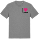 Mid Heather Gray t-shirt med Jag älskar Lammön t-shirt litet tryck