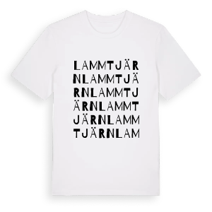 Lammtjärn ordlek t-shirt – ekologisk bomull t-shirt från PinShirt