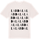 Vintage White t-shirt med Landala ordlek t-shirt
