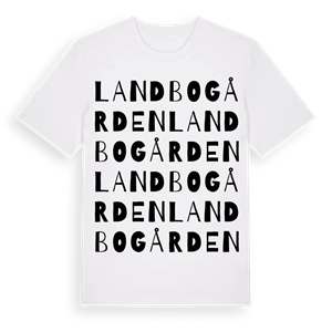 Landbogården ordlek t-shirt – ekologisk bomull t-shirt från Pinshirt