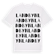 Landbyn ordlek t-shirt