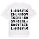 White t-shirt med Landsvägen ordlek t-shirt