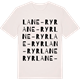 Vintage White t-shirt med Lane-Ryr ordlek t-shirt
