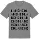 Mid Heather Gray t-shirt med Lanehed ordlek t-shirt