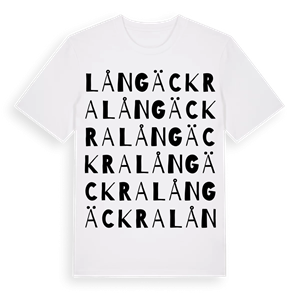 Långäckra ordlek t-shirt – ekologisk bomull t-shirt från Pinshirt