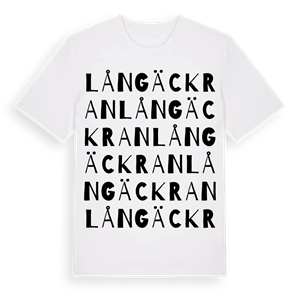 Långäckran ordlek t-shirt – ekologisk bomull t-shirt från Pinshirt